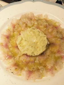 Carpaccio de bar effeuillé de fenouil