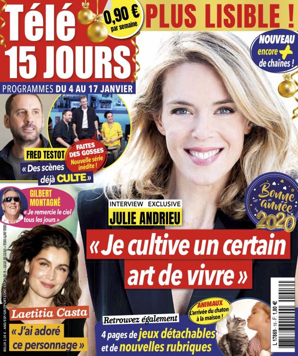TELE 15 JOURS - Interview de Julie Andrieu - 4 JANVIER - 2020