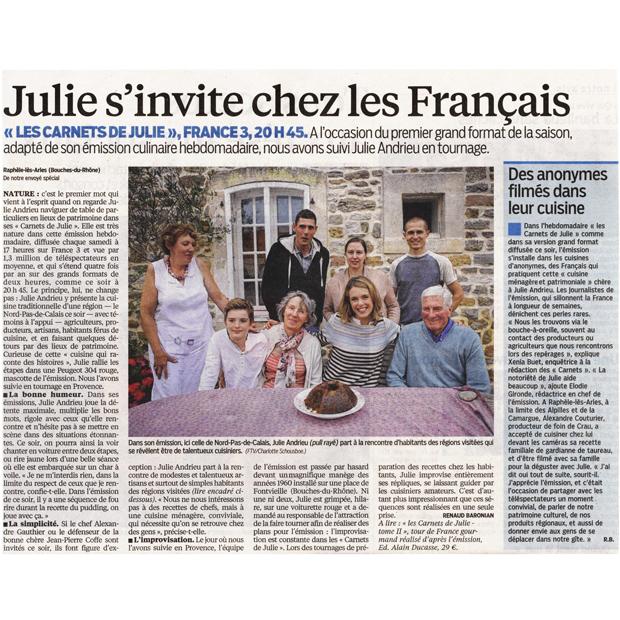 Julie s'invite chez les Français
