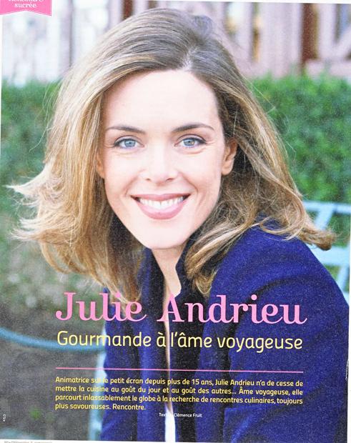 Julie Andrieu, gourmande à l'âme voyageuse