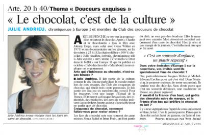 "Le chocolat, c'est de la culture"